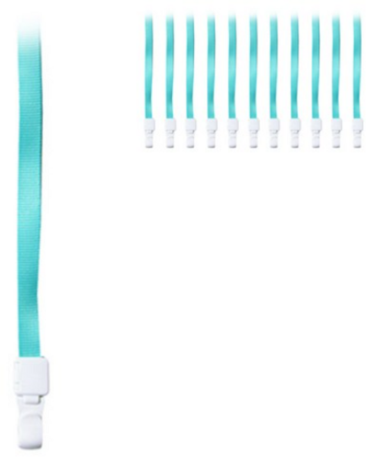 빅드림 칼라풀 명찰 목걸이 끈, 스카이 블루 (sky blue), 36개