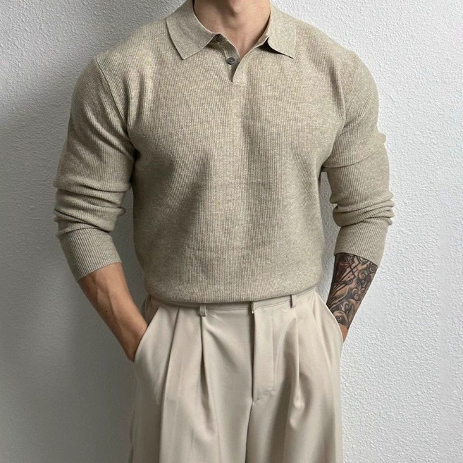 ANYOU 빅사이즈 남자 가디건 니트 집업 폴로카라 반집업 스웨터 비즈니스 캐주얼 모크넥 긴팔 터틀넥 아우터 가을 겨울 데일리룩