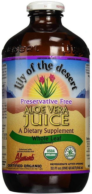 릴리오브더데저트 알로에 베라 주스 홀 리프, 1개, 946ml - 쿠팡