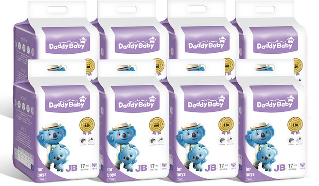 대디베이비 골드 팬티형 기저귀 남아용, 점보형(2XL), 136매