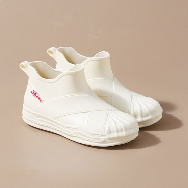 TIMEPURE 유럽 미국 스타일 숏부츠 여성용 레인부츠 방수 미끄럼방지 장화 주방 세차용 작업용 내구성 소프트 밑창