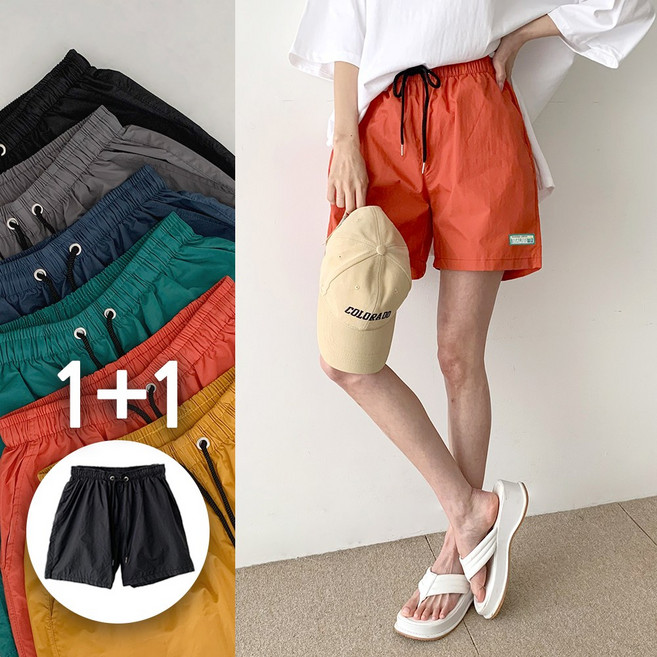 [순이] S.1+1 남여공용 바스락 밴딩 반바지