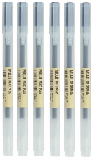 귀여운 무지 젤 펜 검정 빨강 파랑 0.38mm 잉크 일본 컬러 사무실 학교 문구 6 8 개 세트, 02 0.38mm, 13 6Pcs black pen