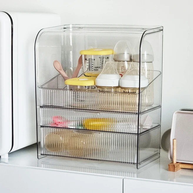 [특대형] 예쁜 3단 젖병보관함 출산선물, 1개 - 쿠팡