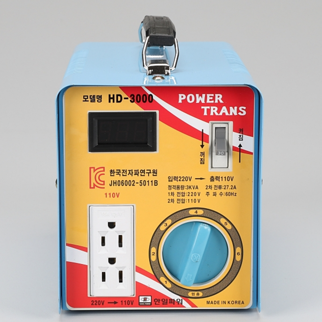 한일 가정용 트랜스 220V 110V 3KVA 다운트랜스 도란스 변압기, 1개