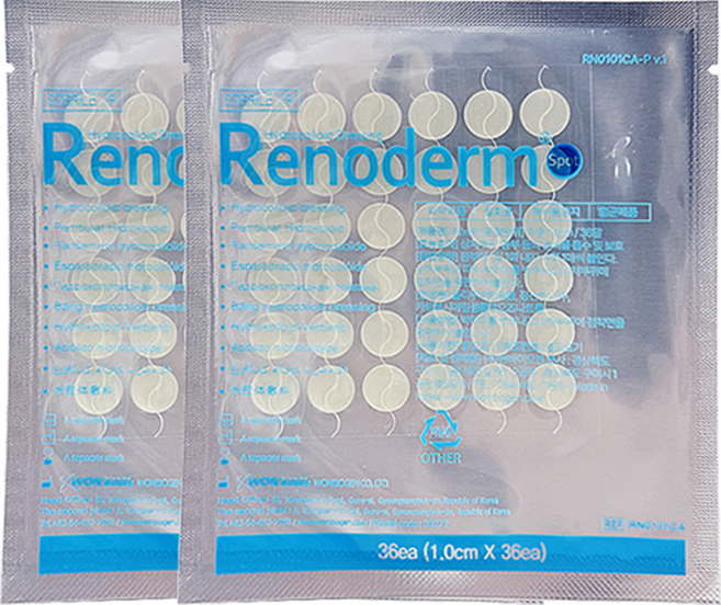 레노덤 스팟 36알 여드름 패치 점 뺀 후 관리 습윤밴드 드레싱, 2개