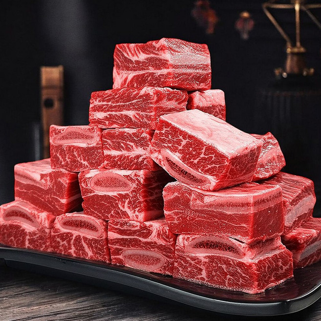 [고기선생] 지방 완벽제거 소갈비 찜갈비 탕갈비 2kg 찜용 탕용 호주산 뉴질랜드산, 2개, 호주산 1kg