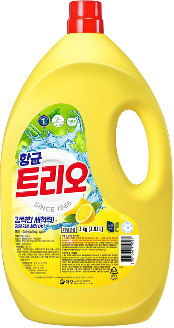 트리오 항균 주방세제, 3kg, 1개