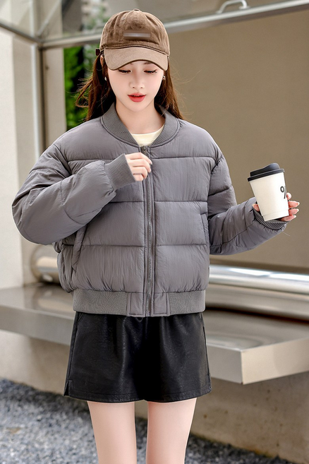 여성 겨울 웰론 숏패딩 따뜻한 항공점퍼 데일리 캐주얼 보온 아우터