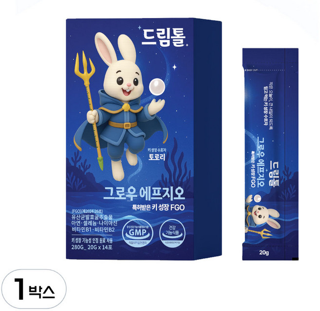 드림톨 그로우 에프지오 키크는 유산균발효굴추출물 FGO, 1박스, 14회분
