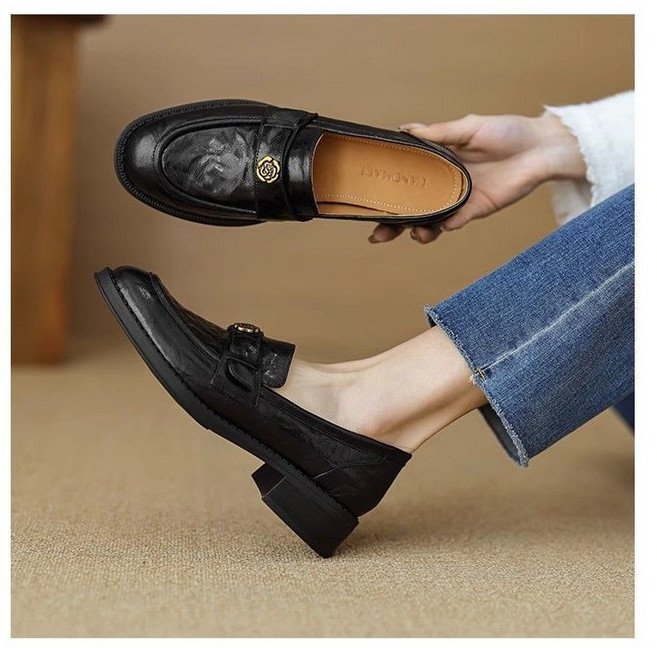 POMTOR 여성 베이직 부드럽고 발편한 로퍼 구두 캐주얼 플랫슈즈