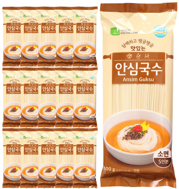 건강박사 맛있는 안심국수 소면, 500g, 16개