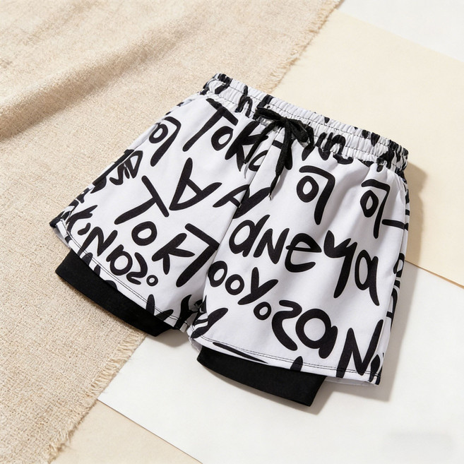 WALK&RUN 男款速乾休閒短褲 雙層內襯