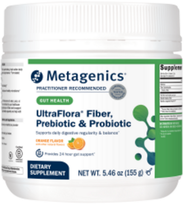 메타제닉스 UltraFlora Fiber 프리바이오틱 프로바이오틱 식이섬유 파우더, 1개, 155g