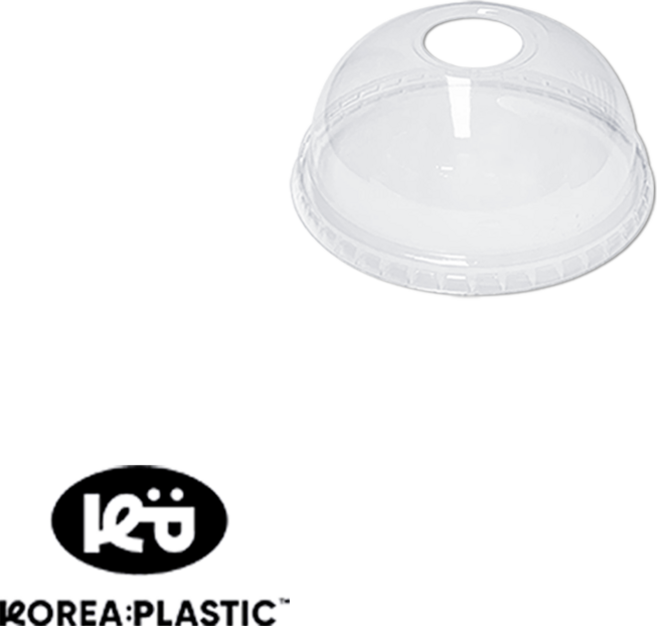 KP 92파이 돔뚜껑 국산형 투명 PET 1박스, 1개, 1000개, 돔형
