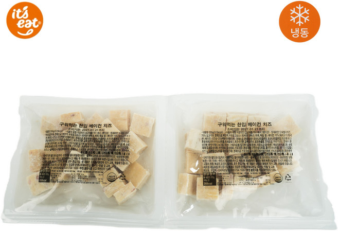 제일유업 잇츠잇 구워먹는 베이컨 한입치즈 400g X 2ea 800g 자르지않고 한입에 먹을수 있는 구워먹는치즈 꼬치에 꼽아 굽기 좋은, 1세트