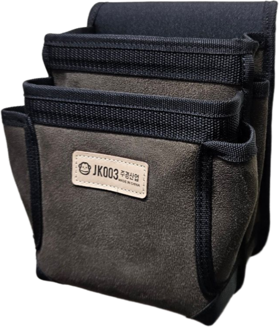 주경산업 2단 스웨이드 못주머니 JK-003, 1개