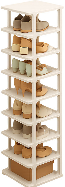 하스몰 고급형 멀티 슬림 신발장 신발 정리대, 화이트, 9단