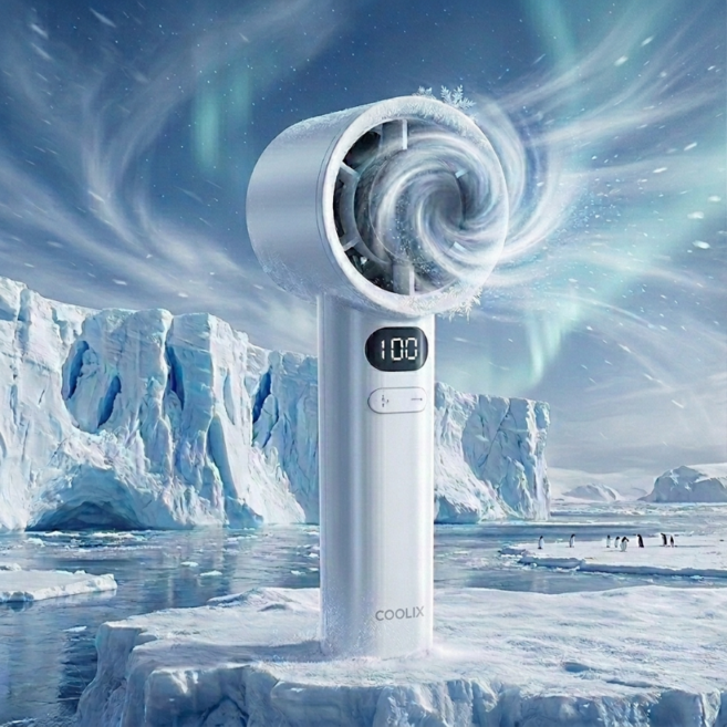 더위탈출 휴대용 손선풍기 미니 핸디선풍기 120단계 바람조절 저소음 USB충전 깔끔 디자인, 화이트