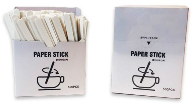 우리연구소 일회용 종이스틱, 3박스, 500개입