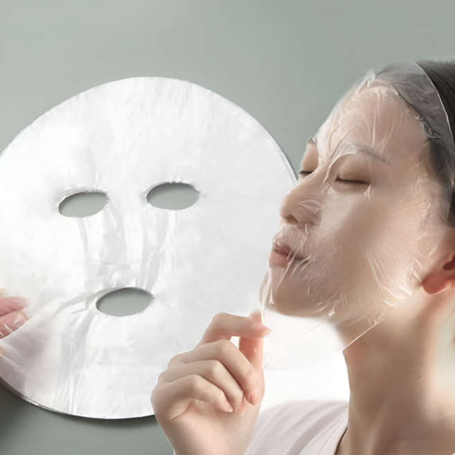 리브론 페이스 비닐 일회용 랩 마스크팩 얼굴 비닐팩 100매 1+1, 2개