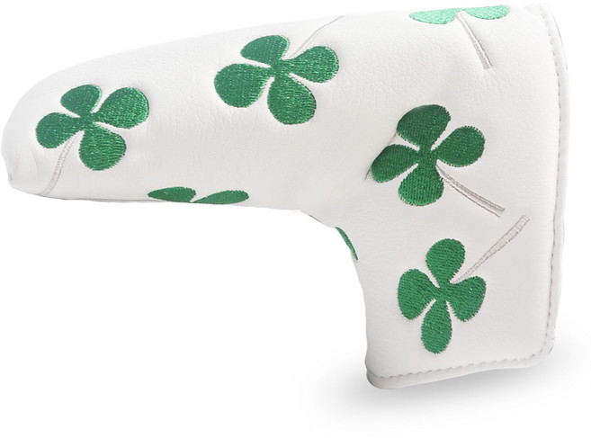 지칸디 골프 말렛퍼터커버 반달형 일자형 퍼터커버, 일자형 화이트