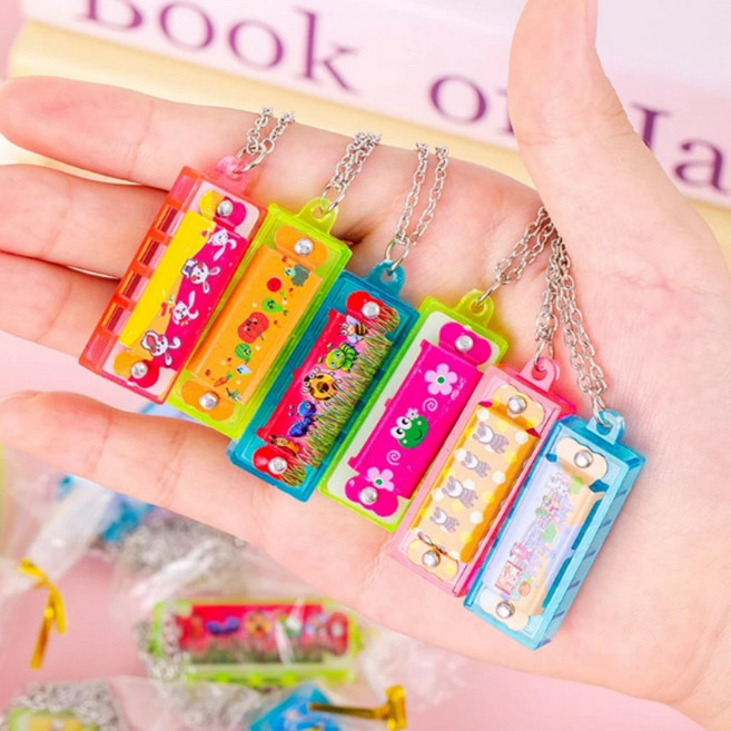 하모니카 목걸이 미니 어린이 키즈 소형 색상랜덤