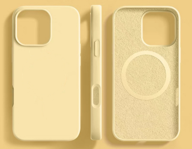 미벨로 맥세이프 실리콘 소프트 크림 컬러 휴대폰 케이스