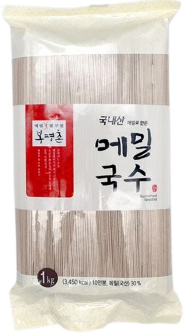 봉평촌 메밀국수 1kg(봉지형)국내산메밀 메밀면 소바 소면 막국수 냉모밀 냉면, 1kg, 1개