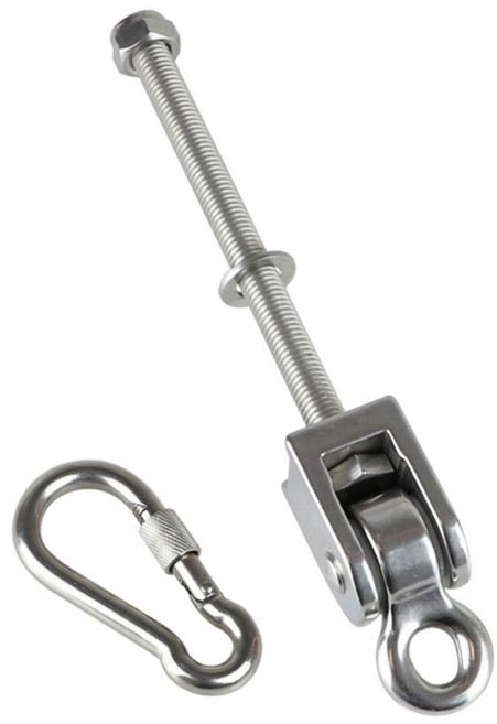 실내/외 스윙 하드웨어용 베어링이 있는 스테인리스 스틸 스윙 행거, Carabiner with nut