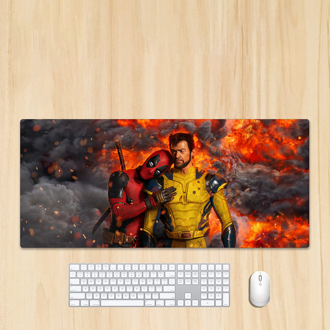 마블코믹스 데드풀과 울버린 굿즈 Deadpool&Wolverine 마우스 게이밍 장패드, M. 90x40x0.3cm DEADPOOL4, 1개