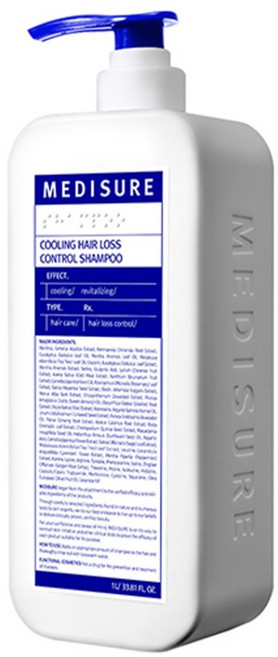 MEDISURE 涼爽強健髮根洗髮精 1L 控油 活化, 1瓶