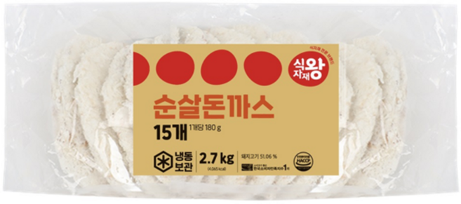 식자재왕 부드러운 순살후지 돈까스, 2개, 2.7kg
