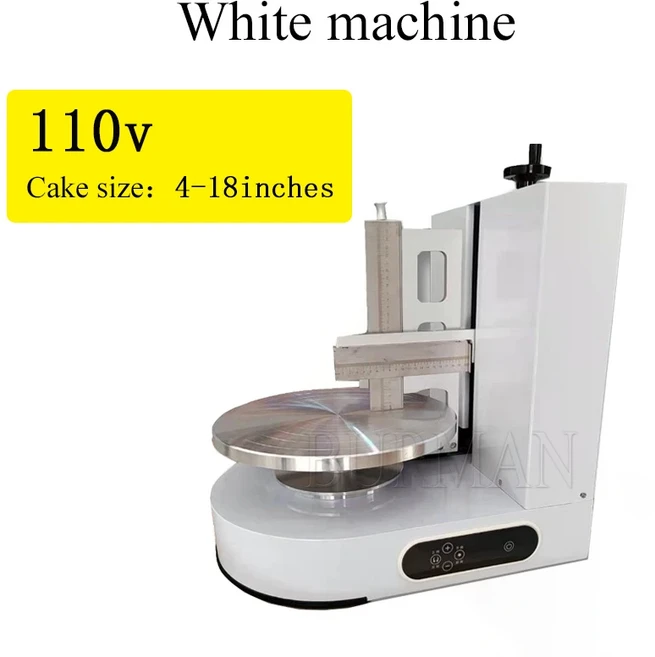 반자동 생일 케이크 크림 확산 기계 케이크 석고 크림 코팅 충전 제조기, 03 4-18 White 110V, 04 AU, 1개