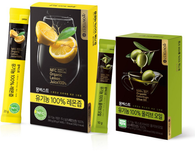 [올레샷 기획] 몽베스트 유기농 100% 올리브오일 + 유기농 100% 레몬즙, 1개, 420g