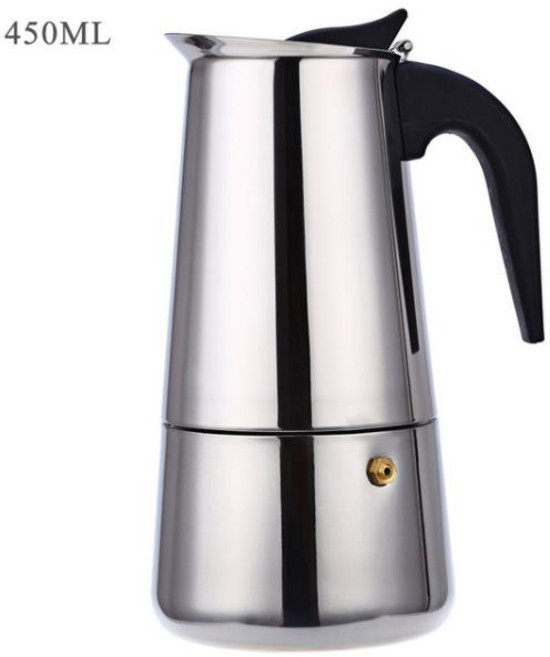 캠핑용 스테인레스 커피 포트 모카 에스프레소 라떼 퍼콜레이터 스토브 메이커 음료 도구 카페티에르, 04 450ml 9cup