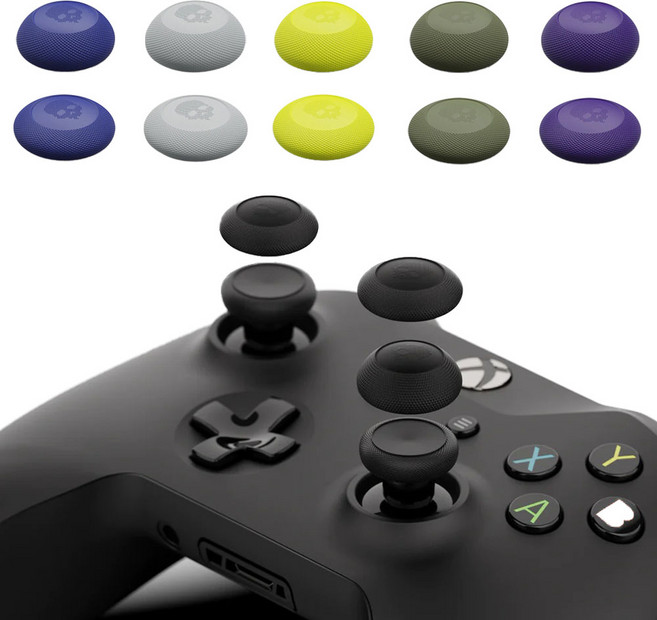 스컬앤코 XBOX 컨트롤러 썸그립 스틱커버 4P 콘벡스, 네온옐로우, 1세트