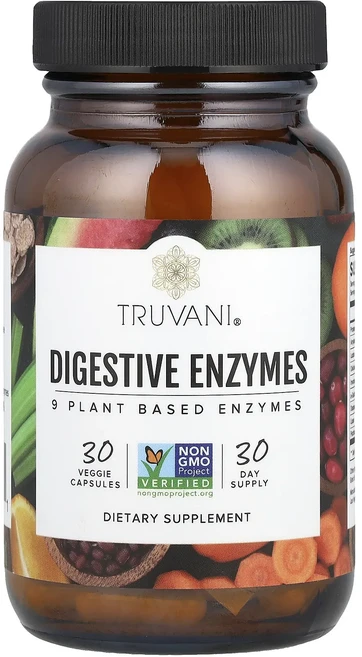 Truvani Digestive Enzymes 베지 캡슐 30정, TruvaniDigestiveEnzymes베지캡슐30정, 1개 - 쿠팡