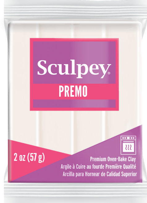 스컬피 프레모 57g (Premo 2oz) 전문가용 폴리머클레이, White Translucent(투명 흰색)