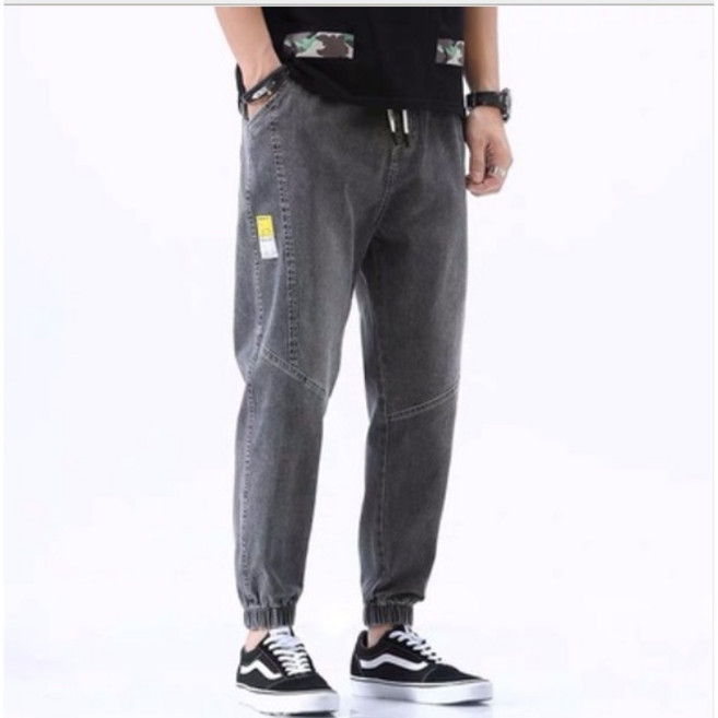 THEONE 束腳牛仔褲 韓版九分休閒工裝褲