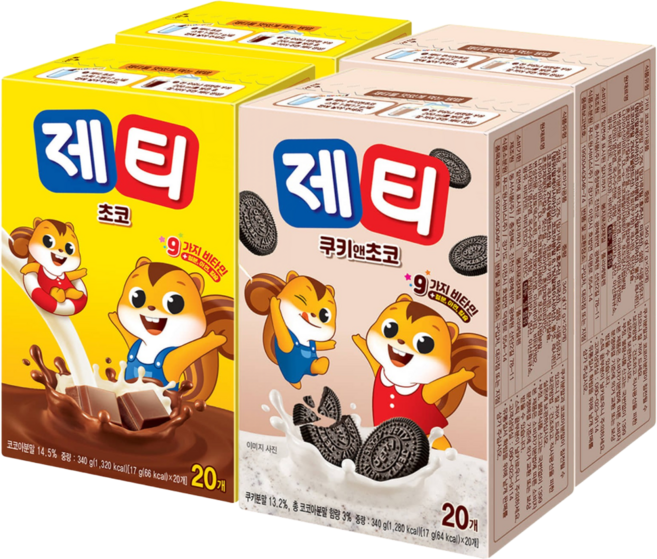 동서 제티 초코 분말스틱 20T 초코 2+쿠키 2