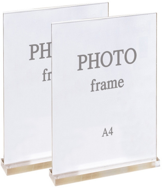 디모어 투명 아크릴 스탠드 POP광고 액자 메뉴판 안내판, 2개