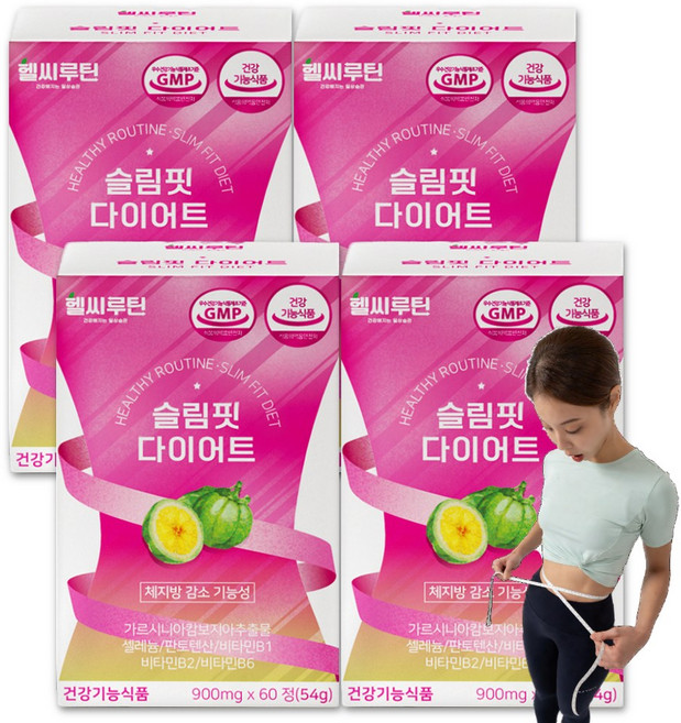 헬씨루틴 슬림핏 다이어트, 60정, 4개