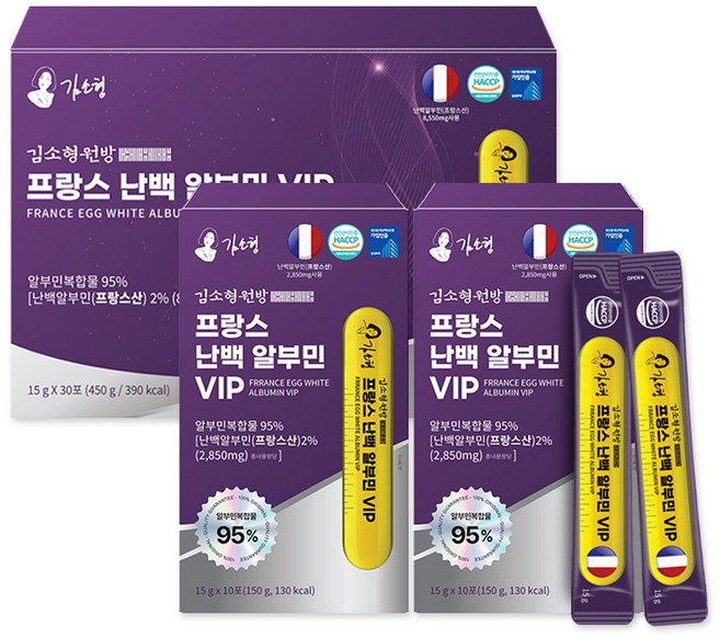 김소형원방 프랑스 난백 알부민 VIP, 30개, 15g