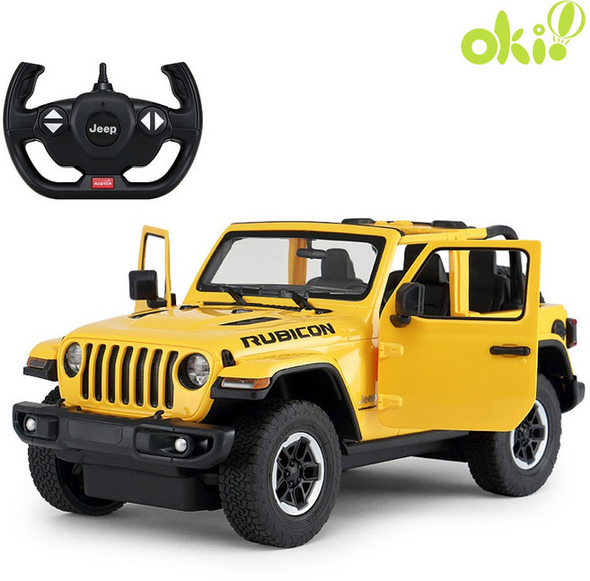 라스타 1:14스케일 랭글러 루비콘 RC카, 옐로우, 1개