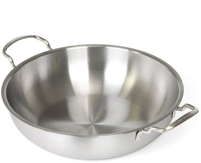 키친아트 인덕션 스뎅 전골냄비 높은형, 34cm, 실버, 1개