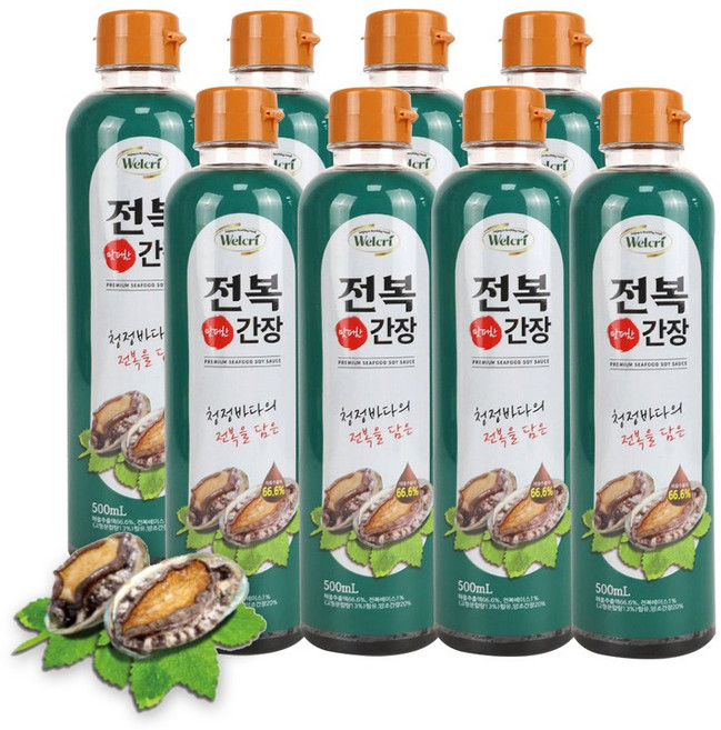 웰크리 전복 간장 500mlx8개 어간장 만능 맛간장 선물세트 추석 명절, 8개, 500ml