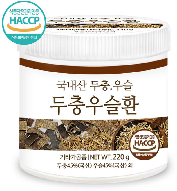 푸른들판 국산 두충우슬환 haccp 인증 우슬두충환 우슬뿌리 두충 나무 껍질 쇠무릎, 1개, 220g