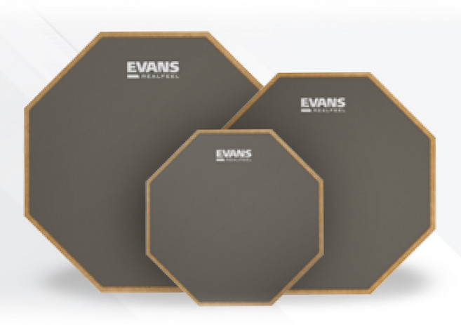 [Evans] 에반스 Real Feel 6인치 단면 고무연습패드_8mm 스탠드에 장착 RF-6GM, 1개