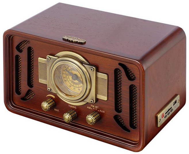 빈티지 진공관 라디오 엔틱 스피커 고가전 주파수 앤틱, A. 마호가니